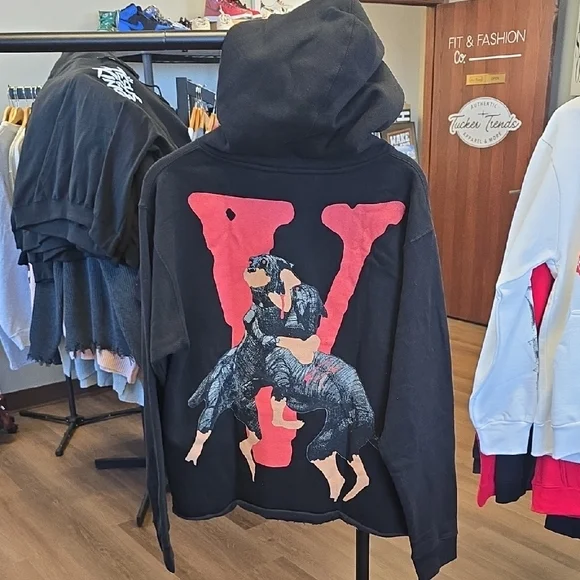 City Morgue Black and Red Graphic Hoodie